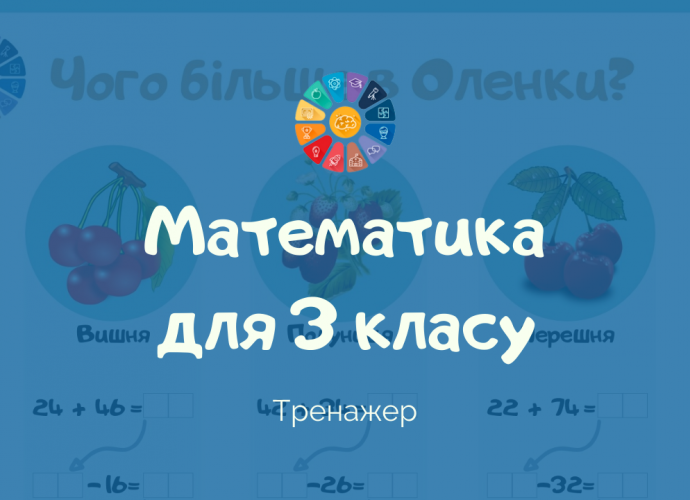 Математика 3 клас завдання на додавання і віднімання в вигляді гри