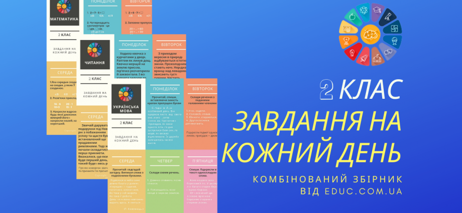 Навчання 2 клас цікаве: завдання з читання, математики і мови