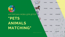 Англійська для дітей: вивчаємо назви тварин - "Pets Animals Matching" скачати