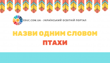 Вивчаємо групи предметів Назви одним словом птахи скачати безкоштовно