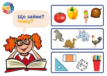 Гра "Що зайве?": картки для дітей - завантажити безкоштовно роздрукувати