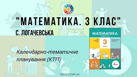 «Математика. 3 клас» Логачевська С. — календарно-тематичне планування
