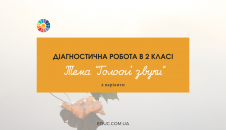 Діагностична робота 2 клас: тема "Голосні звуки"