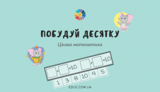Завдання на склад числа "Побудуй десятку" безкоштовно