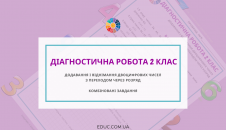 Діагностична робота 2 клас математика