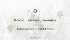 Власні і загальні іменники: завдання для молодших школярів