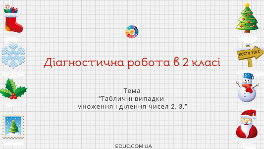 Діагностична робота множення і ділення на 2, 3