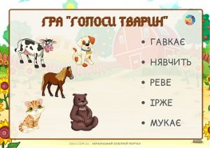 Дидактична гра "Голоси тварин" для дошкільнят і молодших школярів