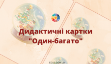 Дидактичні картки "Один-багато"