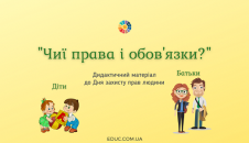 Гра "Чиї права та обов'язки?" до Дня захисту прав людини