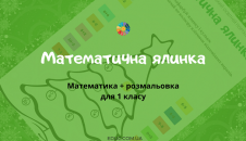 Математична ялинка для 1 класу