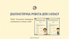 Діагностична Письмове додавання і віднімання 1000