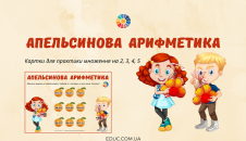 Апельсинова арифметика множення на 2, 3, 4, 5