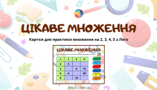 Цікаве множення на 2, 3, 4, 5 з Лего