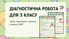 Діагностична робота 3 клас: "Множення і ділення в межах 1000"
