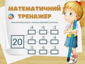 Математичний тренажер для практики табличного множення і ділення