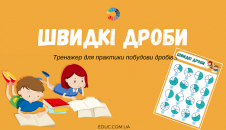 Швидкі дроби: тренажер для практики побудови дробів