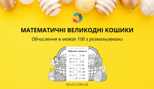 Математичні великодні кошики: обчислення з розмальовками