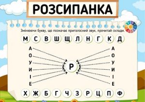 "Розсипанка": картки-тренажер для розчитування з відкритими і закритими складами