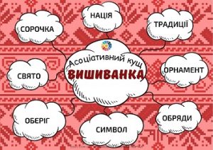 Асоціативний кущ "Вишиванка" - дидактичні матеріали до Дня Вишиванки