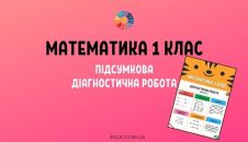 Математика 1 клас: підсумкова діагностична робота комбіновані завдання