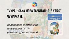 Українська мова та читання. 3 клас. Чумарна М. (ч. 2) — КТП