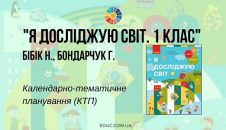 Я досліджую світ. 1 клас. Бібік Н. Бондарчук Г. — календарно-тематичне планування (КТП)