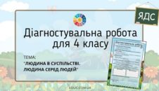 Діагностувальна робота для 4 класу: тема "Людина в суспільстві. Людина серед людей" - безкоштовно на EDUC.com.ua