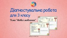 Діагностувальна робота для 3 класу Мова і мовлення безкоштовно