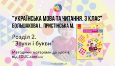 Українська мова. 3 клас. Большакова І. - Розділ 2. Звуки в букви - методичні матеріали