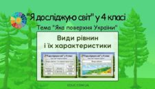 ЯДС у 4 класі: тема «Яка поверхня України: види рівнин і їх характеристики» - дидактичні картки - безкоштовно