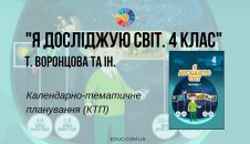 Я досліджую світ. 4 клас. Воронцова Т.В. - КТП (календарно-тематичне планування)