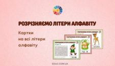 Розрізняємо літери алфавіту: картки з завданнями на всі букви