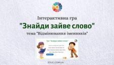 Інтерактивна гра "Знайди зайве слово" на тему "Відмінювання іменників"