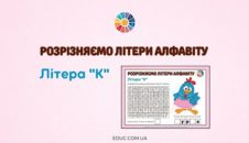 Розрізняємо літери алфавіту: літера «К» картки