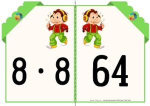Флеш-картки "Таблиця множення на 8"