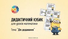 Дидактичний кубик "Дія додавання"