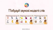 Побудуй звукові моделі слів: картки з ілюстраціями