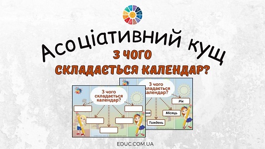 Асоціативний кущ "З чого складається календар?"