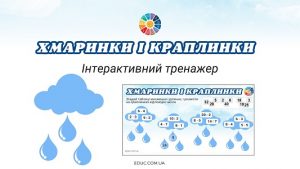 Хмаринки і краплинки: інтерактивний тренажер на множення і ділення - онлайн на EDUC.com.ua