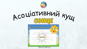 Асоціативний кущ Сонце для друку - цікаві завдання до Дня Сонця на EDUC.com.ua