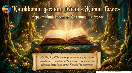 Квест «Книжковий десант: Місія Живий Голос» — Сценарій до Дня читання вголос
