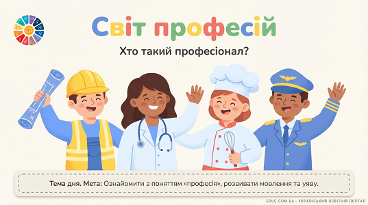 Презентація «Хто такий професіонал?» — Ранкова зустріч 1 клас (Завантажити)