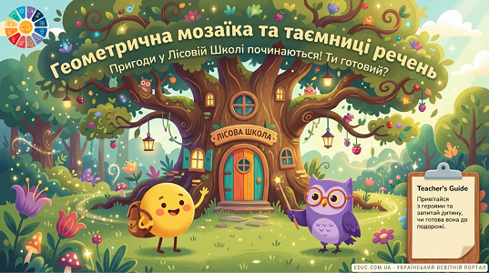 Крок до школи: Заняття 2 — Звук [О], речення та геометричні фігури (НУШ)