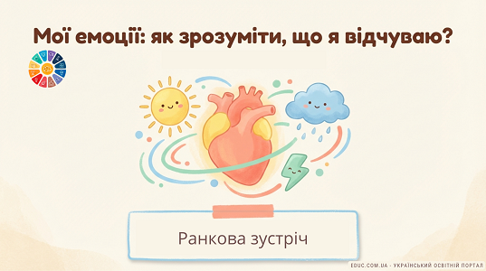 Презентація «Світ емоцій» — Ранкова зустріч 1 клас (Завантажити)