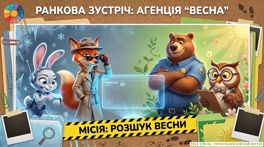 Ранкова зустріч 3 клас «Весна, привіт!»: Агенція «Весна» та Весняний детектив (НУШ)