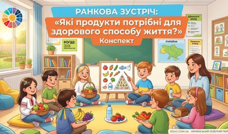 Ранкова зустріч 3 клас НУШ: Які продукти корисні для здоров'я?