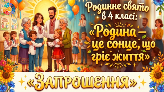 Запрошення на Родинне свято в 4 класі готові шаблони — EDUC.com.ua