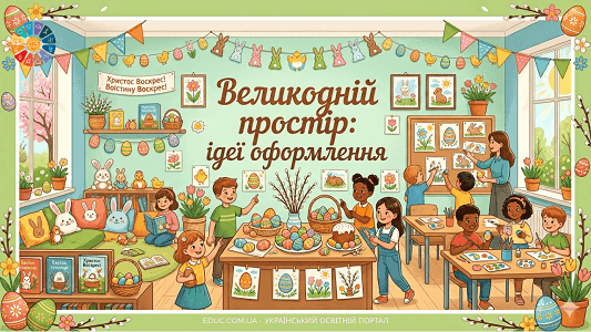 Великодній простір ідеї для оформлення класу НУШ — EDUC.com.ua