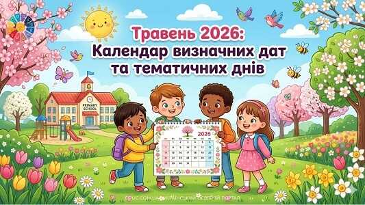 Травень 2026: Календар визначних дат та тематичних днів